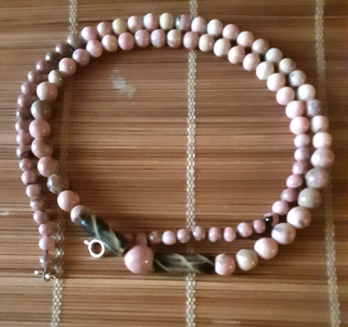 Collana rodonite anni 90 - collana,