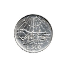 Moneta 500 lire - moneta, argento