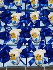 Bomboniera Nascita  Re Leone Piedino Bimbo Calamita Segnaposto Nome Scatola 