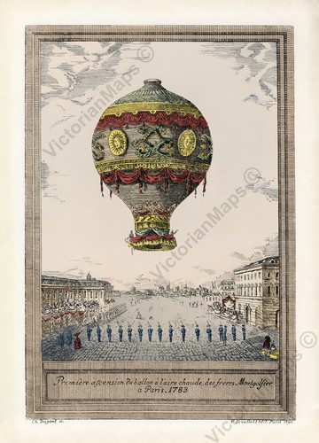 Stampa antica palloncino aria - antica,