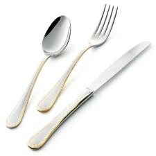 Servizio Posate LUIGI XVI ORO 24 pezzi acciaio inox e oro 18/10 AISI304 spessore