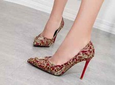 decolte scarpe blu strass