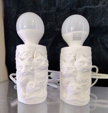 Abatjour in gesso con famiglia