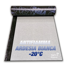 GUAINA ANTIFIAMMA SOTTO FOTOVOLTAICO ARDESIATA BIANCA -20°C ROTOLO 10 MQ