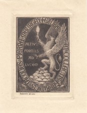 Exlibris Bookplate Radierung
