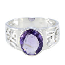 Anello in argento ametista fatto a mano Twilight Serenity in argento 925