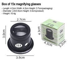 Lente di ingrandimento Zoom 15X monocolo orologi orologiaio orefice miniature 