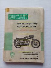 Ducati Diana 250 Monza 1963 manuale uso + catalogo ricambi INGLESE originale