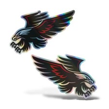 Sticker Olografico Fluo x2 FALCO Adesivo Decal Auto Moto Murale Casco Laptop PVC