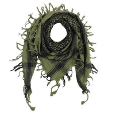 Kefiah verde oliva e nera