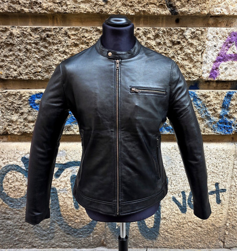 Giubbotto pelle modello biker