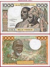 STATI DELL'AFRICA OCCIDENTALE A = COSTA D'AVORIO 1000 1.000 FRANCHI nd 1959/65 P 103Ak UNC
