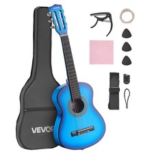 VEVOR Kit Chitarra Classica 780 mm per Principianti Corde in Nylon Blu