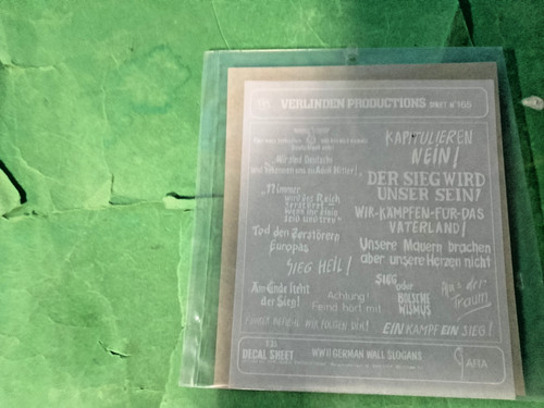 Verlinden decal sheet n - sheet,