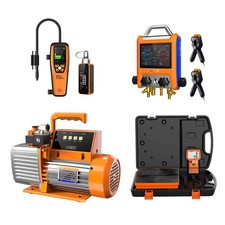 Elitech Misuratore Collettore Digitale + Rilevatore di Perdite Infrarossi + Pompa a Vuoto 7CFM + Scala Hvac