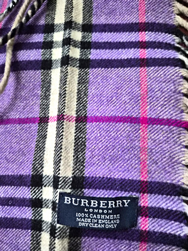 Burberry cashmere purple plaid - cashmere,