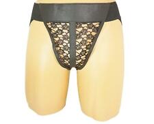 Michelex MXL412 - Vera Pelle Jock Cinturino Nero/ Pizzo Elastico Vita