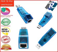 Convertitore USB 2.0 Lan RJ45 Ethernet Scheda Rete Adattatore Adapter Laptop PC
