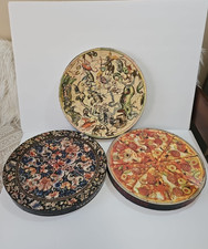 Lot of 3 Vintage 60's Springbok Circular Jigsaw Puzzles Zodiac Pizza Mandarin