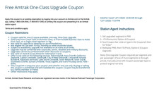 Amtrak 12 Ore - Coupon