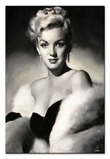 Marylin Monroe-90x60cm-Ölbild Dipinti Mano Tela Autografato Arte Deco G100849