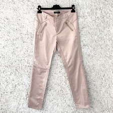 RINASCIMENTO PANTALONI DONNA DRITTI SIGARETTA ROSA ANTICO LAMINATO ELEGANTE FRAN