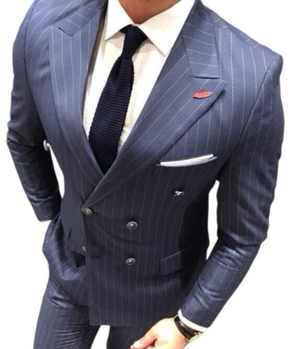 Giacca doppio petto blu - a,