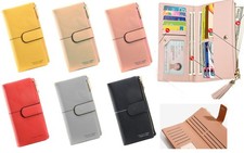 portafoglio donna eco pelle, porta monete, documenti, banconote, smartphone