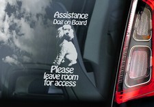 Adesivo auto cane assistenza -