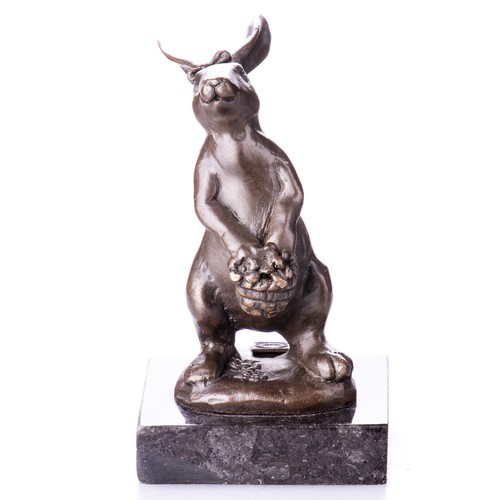 Scultura bronzo coniglietto - in,