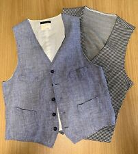 Gilet uomo coppia 2 pezzi blu azzurro bianco nero taglia M L  size 48 50