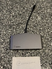 Belkin Thunderbolt 3 Docking Station USB-C Mini Hub PC Windows Mac F4U098