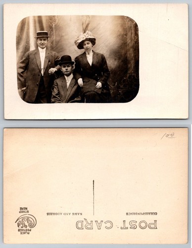 Rppc edwardian family studio - rppc,