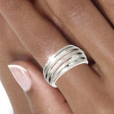 NEU 11 mm breiter Diamantring