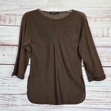 Top Anna Rachele Italia Lagenlook in lino US (6) maglia trasparente posteriore neutrolo terroso