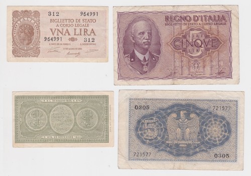 And lire banknotes italy - 5,