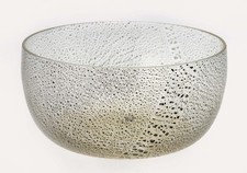 CARLO MORETTI BELLISSIMA CIOTOLA  VETRO DI MURANO CON INCLUSIONI ORO