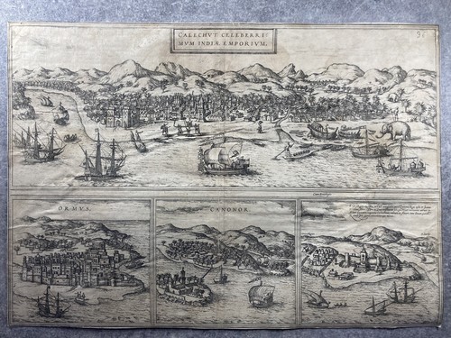 Gravure vue carte xvi - xvi, calechut