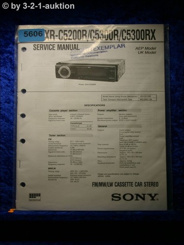 Manuale servizio sony xr - manuale,