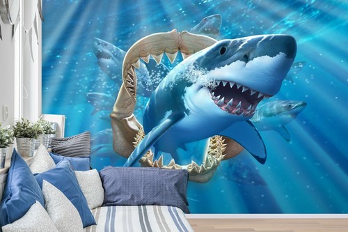 Carta parati great white - parati,