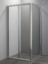 BOX CABINA DOCCIA APERTURA A LIBRO 5 MM LATERALE FISSO 6 MM CRISTALLO TEMPERATO 