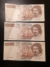 Lotto 3 Pezzi 100000 Lire