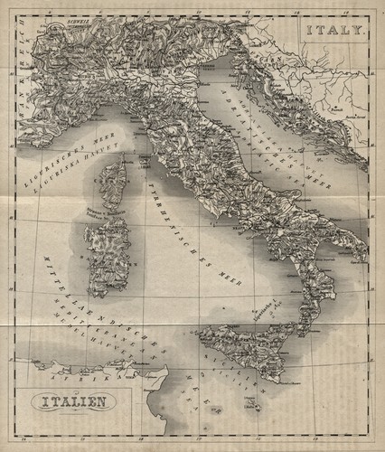 Italia originale incisione - italia,