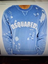FELPA AZZURRO  BLU  DSQUARED 2 