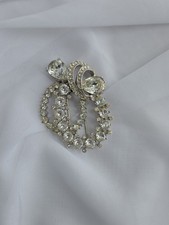 Clip pelliccia strass vintage