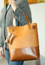 Borsa donna vera pelle Cuoio Marrone tracolla artigianale fata mano italiano 