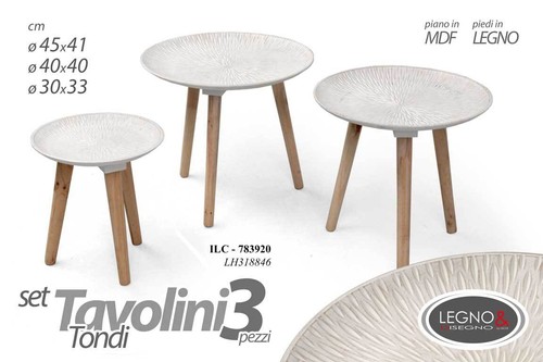 Set tavolini tavolo - set, 3