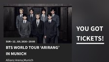 BIGLIETTO BTS WORLD TOUR