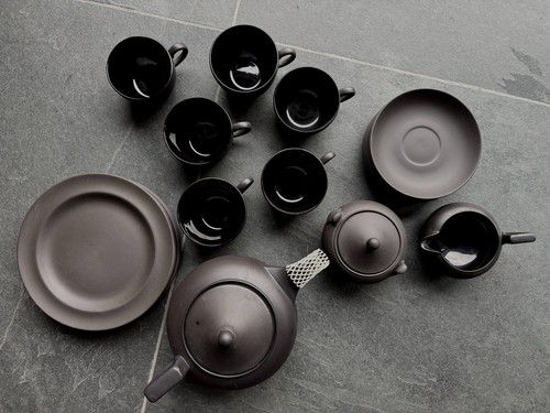 Servizio tè wedgwood black - tè,