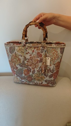 Borsa capri tessuto damascato - borsa, capri,